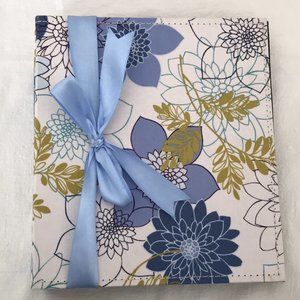 Blue and White Floral Fabric-Covered Photo Album by Raymond Waites
